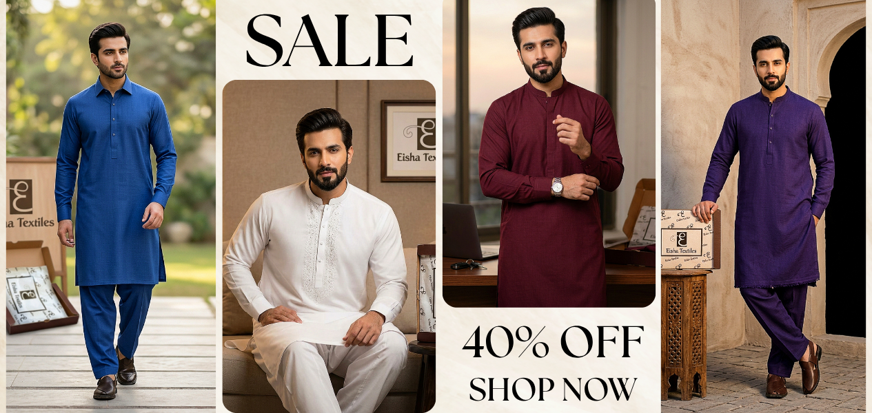 Red Tan and Black Modern Fashion Sale Banner Landscape (1265 x 600 px)